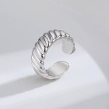 Elena - Gold Vermeil Twist Rings Croissant Rings - Pearlorious Jewellery