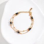 Elena - Good Luck Bracelet Sterling Silver with Black Labradorite Natural Crystal Bracelet - Pearlorious Jewellery