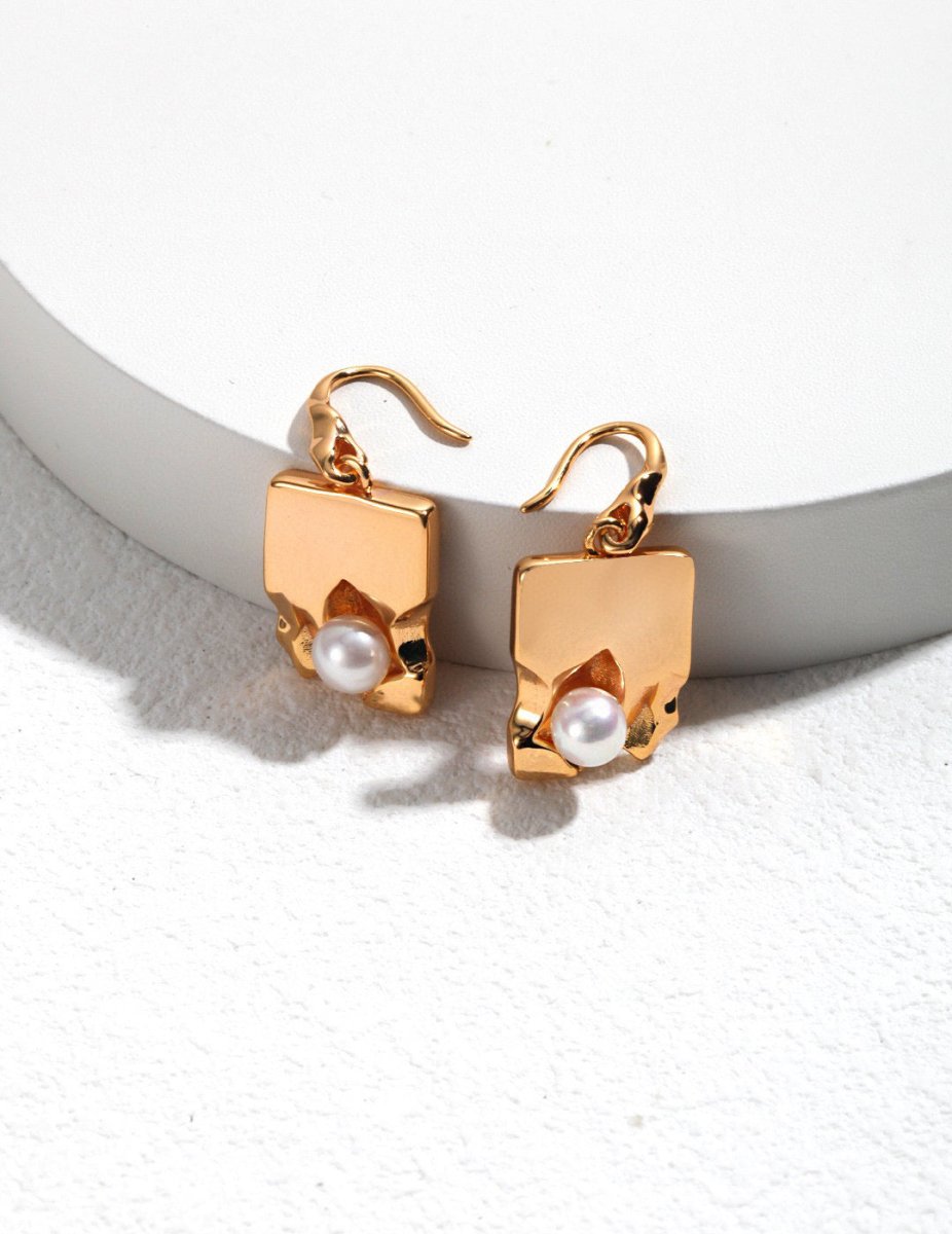 Elia - Sterling Silver and Freshwater Pearl Earrings - Pearlorious Jewellery