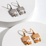 Elia - Sterling Silver and Freshwater Pearl Earrings - Pearlorious Jewellery