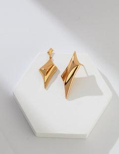 Eliana - Four-pointed Star AB Sterling Silver Earrings - Pearlorious Jewellery