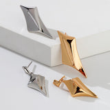 Eliana - Four-pointed Star AB Sterling Silver Earrings - Pearlorious Jewellery