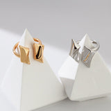 Eliana - Sterling Silver Double Four-pointed Star Rings - Pearlorious Jewellery