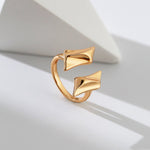Eliana - Sterling Silver Double Four-pointed Star Rings - Pearlorious Jewellery
