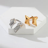 Eliana - Sterling Silver Double Four-pointed Star Rings - Pearlorious Jewellery