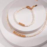 Elisa -Irregular Freshwater Pearl and Sterling Silver Beads Necklace - Pearlorious Jewellery