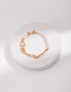Elisha - Pearl and Sterling Silver Beads Bracelet - Pearlorious Jewellery
