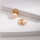 Emmie - Shell Pearl and Sterling Silver Earrings 14mm - Pearlorious Jewellery