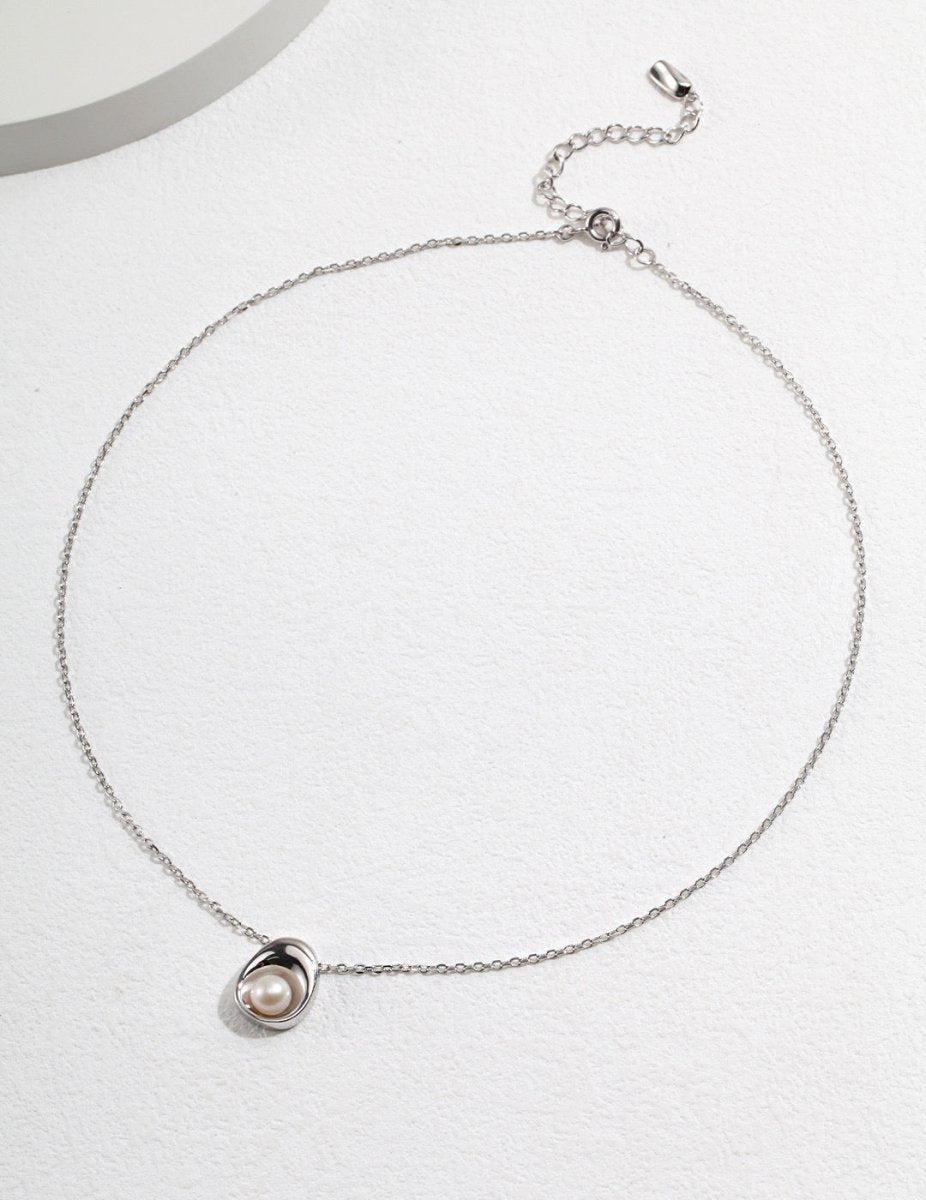 Enola - Sterling Silver and Freshwater Pearl Necklace - Pearlorious Jewellery