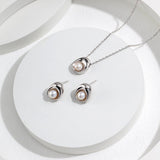 Enola - Sterling Silver and Freshwater Pearl Necklace - Pearlorious Jewellery
