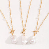 Erica - Irregular Baroque Pearl Pendant with Sterling Silver Chain Necklace - Pearlorious Jewellery