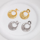 Erin - Sterling Silver Double Circle Earrings - Pearlorious Jewellery