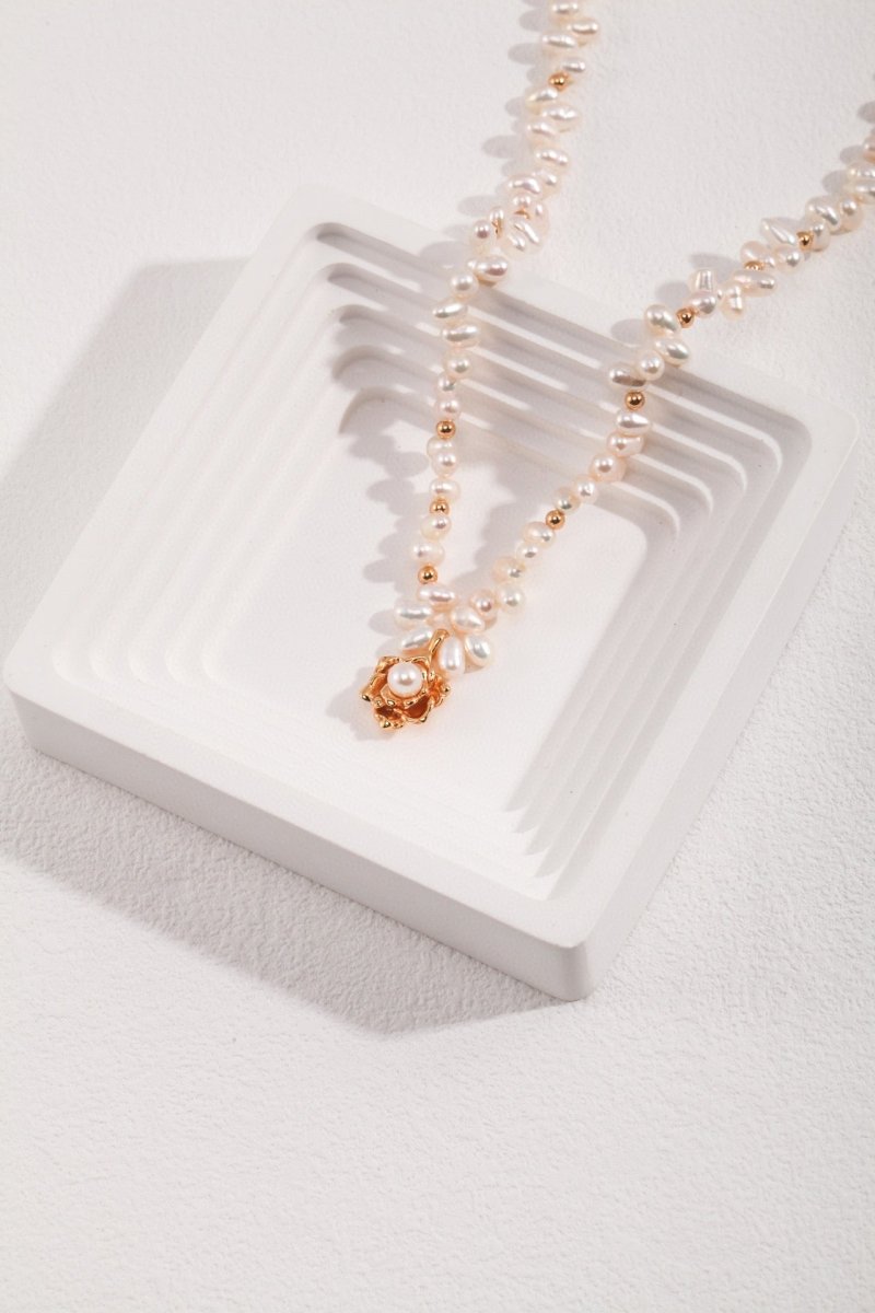 Evie - Camellia Pearl Necklace - Pearlorious Jewellery