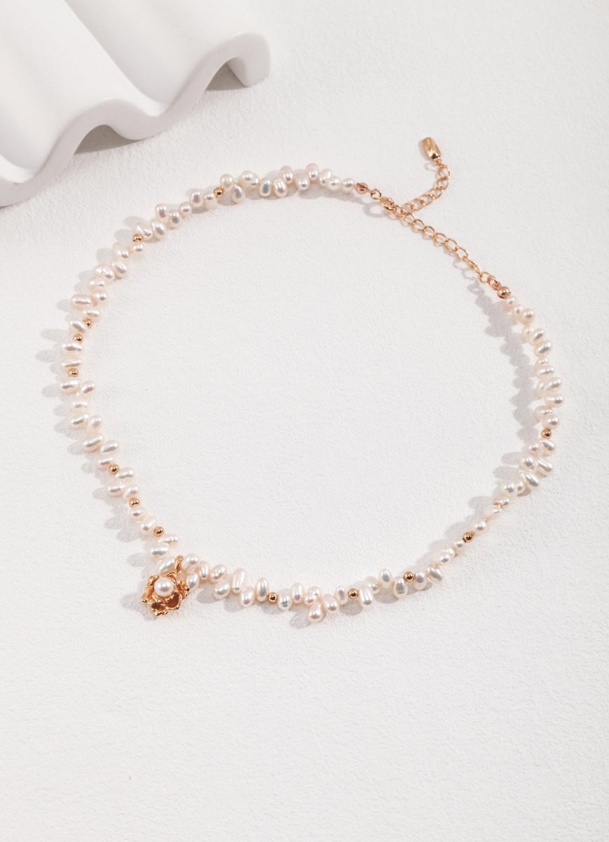 Evie - Camellia Pearl Necklace - Pearlorious Jewellery