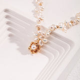 Evie - Camellia Pearl Necklace - Pearlorious Jewellery