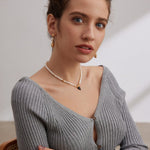 Evie - Heart Charm Pearl Necklace - Pearlorious Jewellery