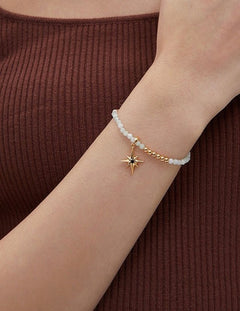 Florence - Natural Burmese Jade with a Starlight Pendant Bracelet - Pearlorious Jewellery