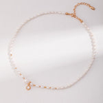 Freshwater Pearl Necklace with Zircons - Ariel - Pearlorious Jewellery