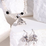 Freya - My Little Dress Sterling Silver and Freshwater Pearl Earrings - Pearlorious Jewellery