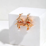 Freya - My Little Dress Sterling Silver and Freshwater Pearl Earrings - Pearlorious Jewellery