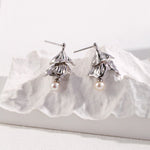 Freya - My Little Dress Sterling Silver and Freshwater Pearl Earrings - Pearlorious Jewellery