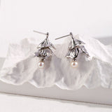 Freya - My Little Dress Sterling Silver and Freshwater Pearl Earrings - Pearlorious Jewellery