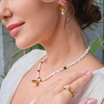 Freya - My Little Dress Sterling Silver and Freshwater Pearl Earrings - Pearlorious Jewellery