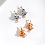 Freya - My Little Dress Sterling Silver and Freshwater Pearl Earrings - Pearlorious Jewellery