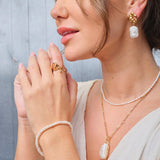 Gia - Irregular Baroque Pearl Earrings - Pearlorious Jewellery