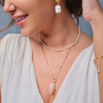 Gia - Irregular Baroque Pearl Earrings - Pearlorious Jewellery