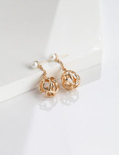 Gianna - Net Freshwater Pearl Earrings Best Gift for Her - Pearlorious Jewellery