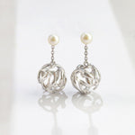 Gianna - Net Freshwater Pearl Earrings Best Gift for Her - Pearlorious Jewellery