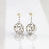 Gianna - Net Freshwater Pearl Earrings Best Gift for Her - Pearlorious Jewellery