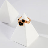 Hailey - One of a Kind Black Agate Stone Rings - Pearlorious Jewellery