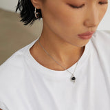 Hannah - Opal Crystal and Black Obsidian Crystal Necklace - Pearlorious Jewellery