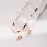 Jayden - Freshwater Pearl and Black Labradorite Necklace - Pearlorious Jewellery