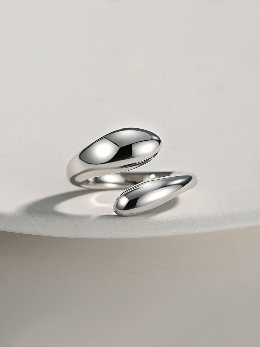 Jemma - Unique Sterling Silver Snake Ring - Pearlorious Jewellery