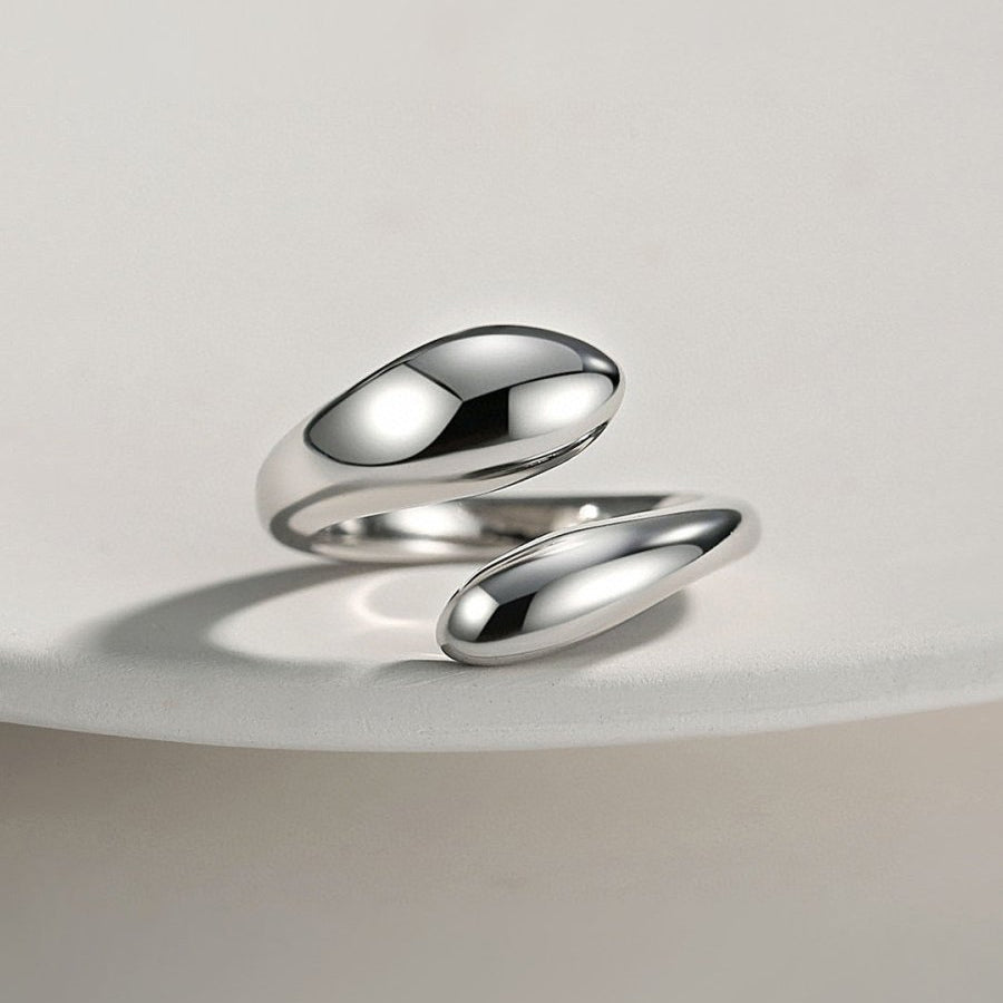 Jemma - Unique Sterling Silver Snake Ring - Pearlorious Jewellery