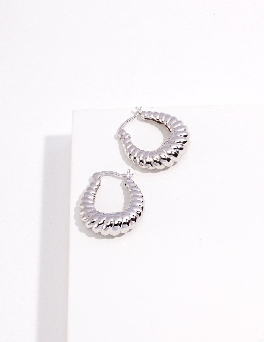 Josie - Croissant Earrings Sterling Silver Gold Vermeil Earrings - Pearlorious Jewellery