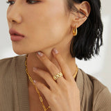 Josie - Croissant Earrings Sterling Silver Gold Vermeil Earrings - Pearlorious Jewellery