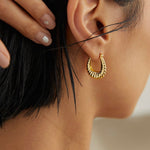 Josie - Croissant Earrings Sterling Silver Gold Vermeil Earrings - Pearlorious Jewellery