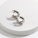 Laura - Minimalist Chunky Hoop Earrings - Pearlorious Jewellery