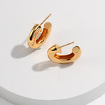 Laura - Minimalist Chunky Hoop Earrings - Pearlorious Jewellery