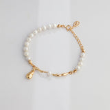 Layla - Baroque Pearl Bracelet elegant gold vermeil and sterling silver best gift for her - Pearlorious Jewellery