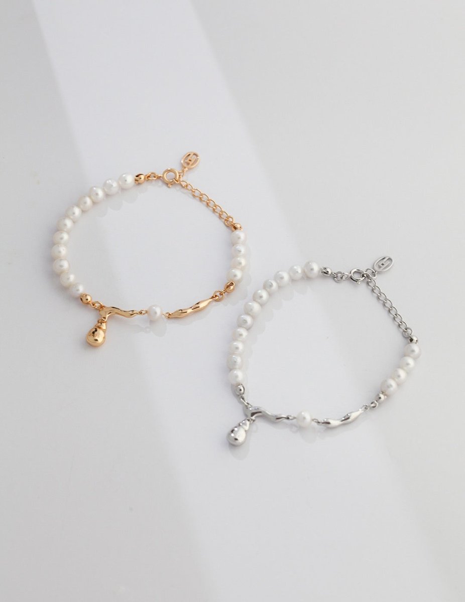 Layla - Baroque Pearl Bracelet elegant gold vermeil and sterling silver best gift for her - Pearlorious Jewellery