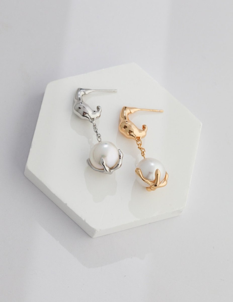 Layla - Baroque Pearl Earrings best gift for her Fashionable and Elegant - Pearlorious Jewellery