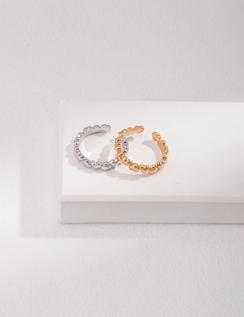 Leah - Love Heart Rings - Pearlorious Jewellery