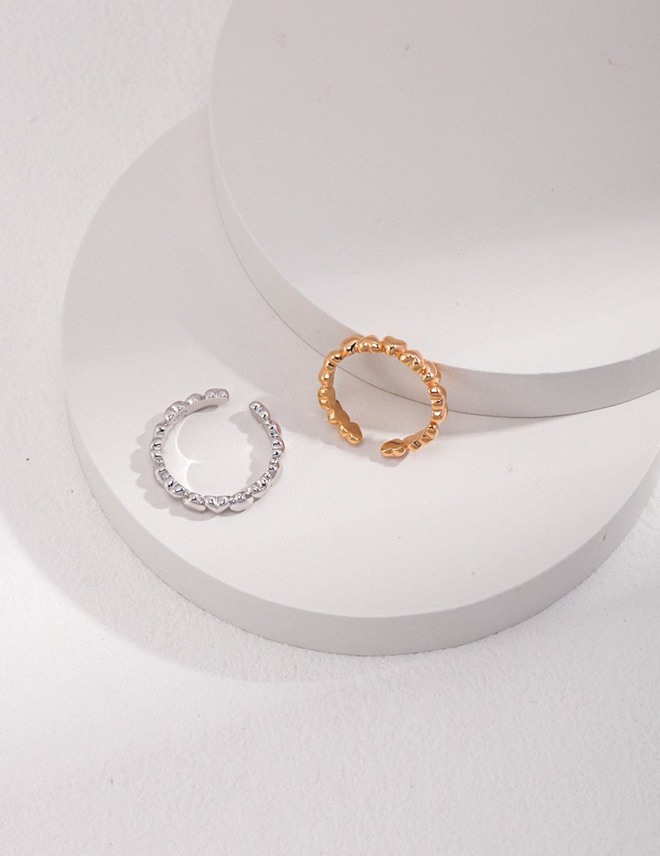 Leah - Love Heart Rings - Pearlorious Jewellery