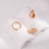 Leah - Sterling Silver Leaf Earrings - Pearlorious Jewellery