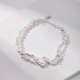 Lilian - Love Heart Opal Bracelet Sterling Silver Bracelet Best Gift for Girls - Pearlorious Jewellery